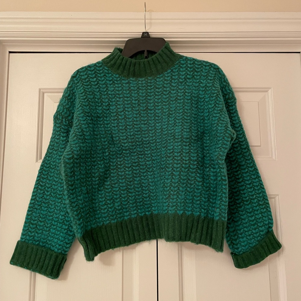 Forest Green Women's Cowl Neck Sweater